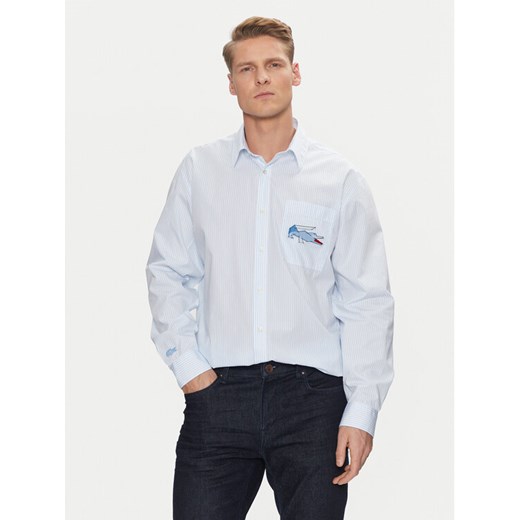 Lacoste Koszula CH4548 Błękitny Relaxed Fit ze sklepu MODIVO w kategorii Koszule męskie - zdjęcie 182752454