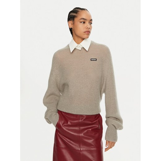 ROTATE Sweter Brandy 1128671125 Szary Regular Fit ze sklepu MODIVO w kategorii Swetry damskie - zdjęcie 182752541