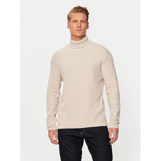 Jack&Jones Golf Cooper 12259310 Beżowy Regular Fit ze sklepu MODIVO w kategorii Swetry męskie - zdjęcie 182752570