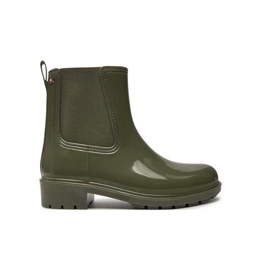 Tommy Hilfiger Kalosze Flag Rainboot FW0FW08213 Zielony ze sklepu MODIVO w kategorii Kalosze damskie - zdjęcie 182752650