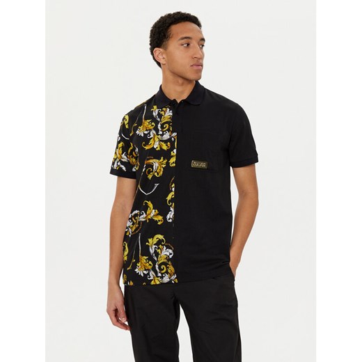 Versace Jeans Couture Polo 78GAG625 Czarny Regular Fit ze sklepu MODIVO w kategorii T-shirty męskie - zdjęcie 182752682