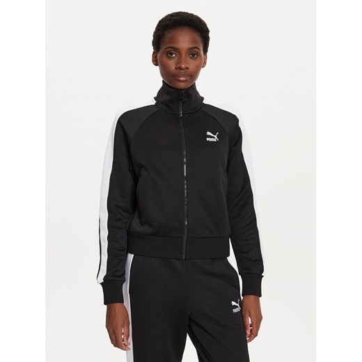 Puma Bluza Iconic T7 627994 Czarny Regular Fit ze sklepu MODIVO w kategorii Bluzy damskie - zdjęcie 182752693