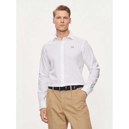La Martina Koszula YMC002 PP483 Biały Slim Fit La Martina XL MODIVO