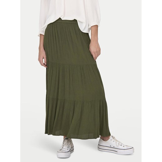 ONLY Spódnica maxi Mikka 15324808 Zielony Regular Fit ze sklepu MODIVO w kategorii Spódnice - zdjęcie 182752750