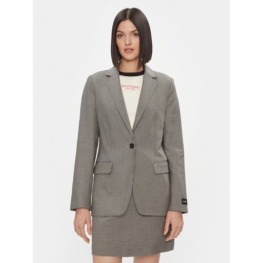 Tommy Hilfiger Marynarka WW0WW40496 Szary Regular Fit ze sklepu MODIVO w kategorii Marynarki damskie - zdjęcie 182752794