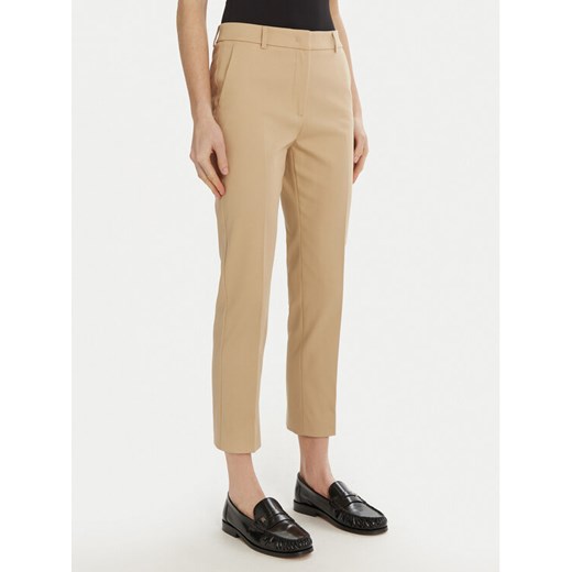 Weekend Max Mara Chinosy Vite 2515131021 Beżowy Slim Fit ze sklepu MODIVO w kategorii Spodnie damskie - zdjęcie 182752802