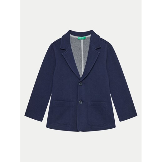 United Colors Of Benetton Marynarka 3F1YG600E Granatowy Regular Fit ze sklepu MODIVO w kategorii Marynarki i garnitury chłopięce - zdjęcie 182752883