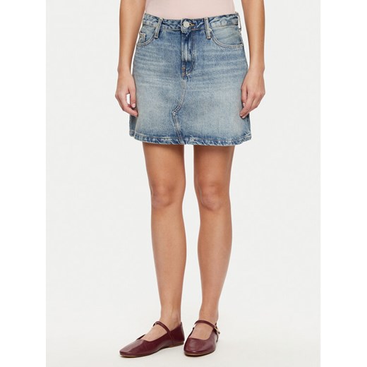 Tommy Hilfiger Spódnica jeansowa WW0WW44334 Niebieski Regular Fit ze sklepu MODIVO w kategorii Spódnice - zdjęcie 182752940