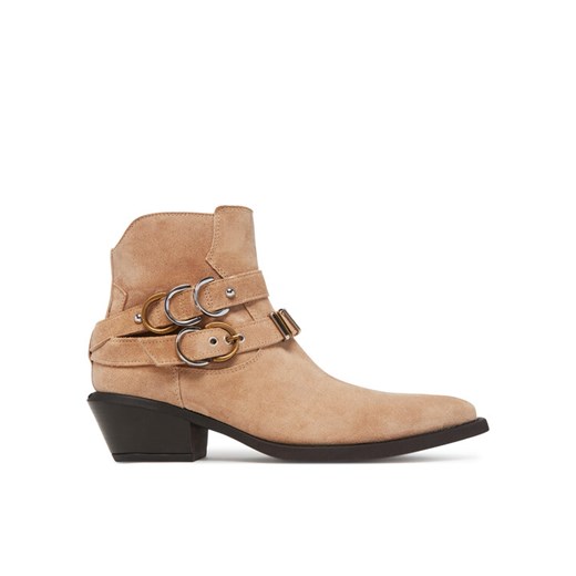 PINKO Kowbojki Tex 13 SD0343 P002 Beżowy ze sklepu MODIVO w kategorii Botki - zdjęcie 182753073