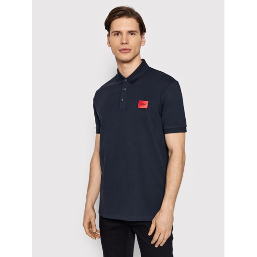 Hugo Polo Dereso222 50466202 Granatowy Slim Fit ze sklepu MODIVO w kategorii T-shirty męskie - zdjęcie 182753310