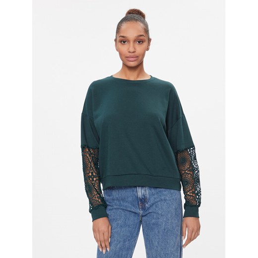 Vila Bluza 14089888 Zielony Relaxed Fit ze sklepu MODIVO w kategorii Bluzy damskie - zdjęcie 182753320