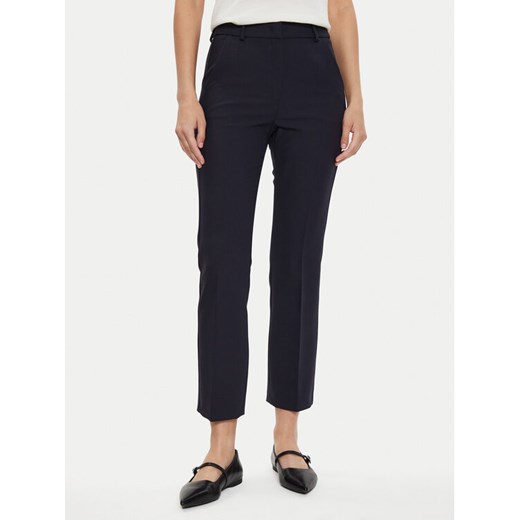 Weekend Max Mara Spodnie damskie Freda 2425136031 Granatowy Regular Fit ze sklepu MODIVO w kategorii Spodnie damskie - zdjęcie 182753340
