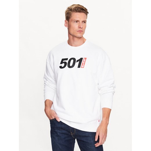 Levi's® Bluza 501 Graphic 38712-0214 Biały Relaxed Fit ze sklepu MODIVO w kategorii Bluzy męskie - zdjęcie 182753382
