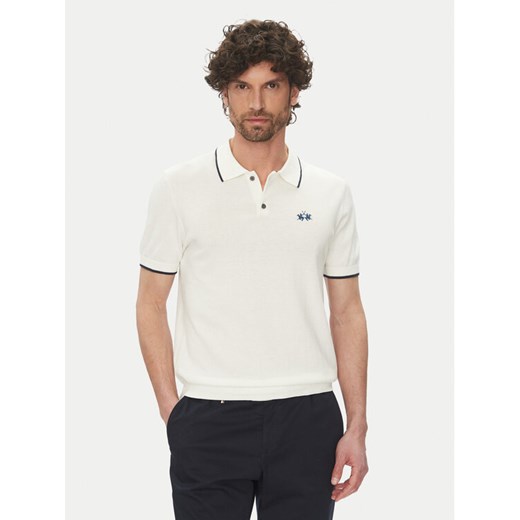La Martina Polo Austin MAS001 YC041 Biały Regular Fit ze sklepu MODIVO w kategorii T-shirty męskie - zdjęcie 182753441