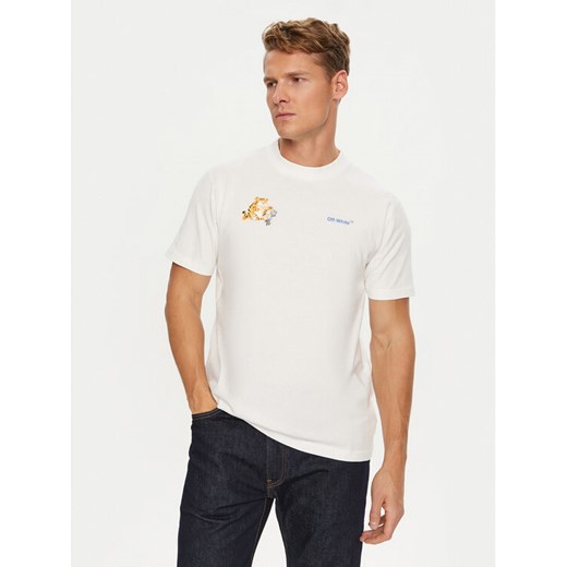 Off-White T-Shirt OMAA027T22JER0070145 Biały Regular Fit ze sklepu MODIVO w kategorii T-shirty męskie - zdjęcie 182753443