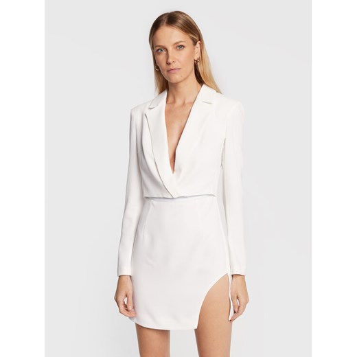 Pinko Sukienka koktajlowa Alejandra 1G1836 7624 Biały Slim Fit ze sklepu MODIVO w kategorii Sukienki - zdjęcie 182753593