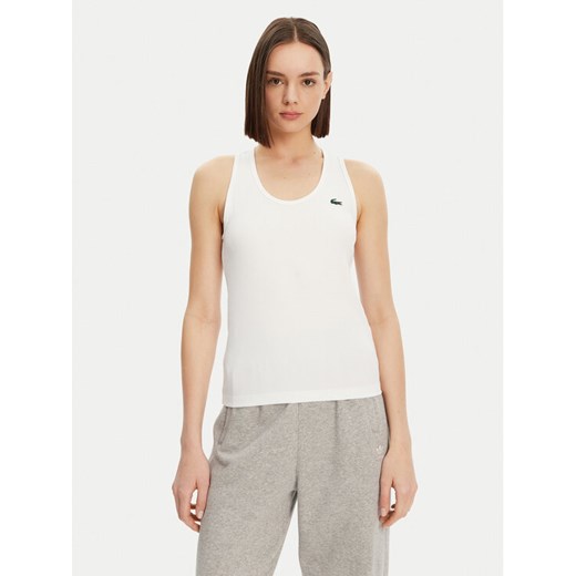 Lacoste Top TF4874 Biały Slim Fit ze sklepu MODIVO w kategorii Bluzki damskie - zdjęcie 182753630