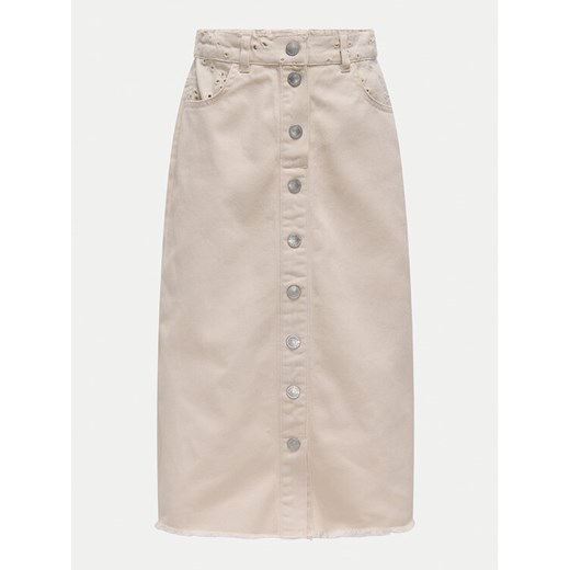 Kids ONLY Spódnica jeansowa Elsa 15341143 Beżowy Regular Fit ze sklepu MODIVO w kategorii Spódnice dziewczęce - zdjęcie 182753663
