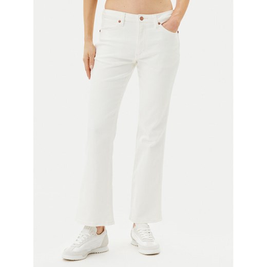 Wrangler Jeansy 112362665 Biały Bootcut Fit ze sklepu MODIVO w kategorii Jeansy damskie - zdjęcie 182753701