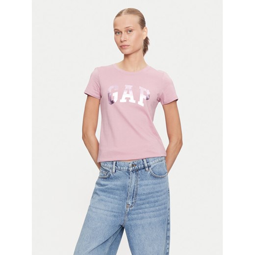 Gap T-Shirt 417797-13 Różowy Regular Fit ze sklepu MODIVO w kategorii Bluzki damskie - zdjęcie 182753793