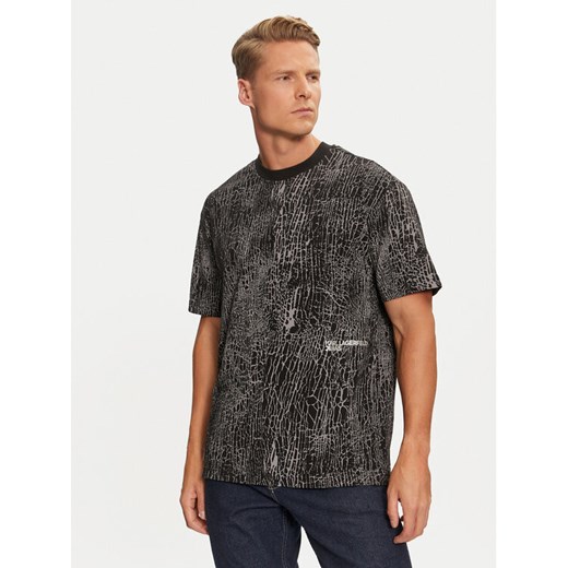 Karl Lagerfeld Jeans T-Shirt 246D1703 Czarny Regular Fit ze sklepu MODIVO w kategorii T-shirty męskie - zdjęcie 182753832