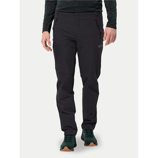 Jack Wolfskin Spodnie outdoor Glastal 1508531 Czarny Regular Fit ze sklepu MODIVO w kategorii Spodnie męskie - zdjęcie 182753974