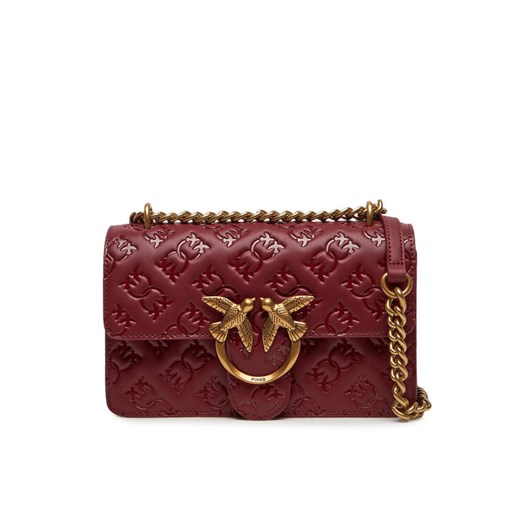 PINKO Torebka Love One Mini Dc 100074 A1YB Y1HQ Bordowy ze sklepu MODIVO w kategorii Kopertówki - zdjęcie 182753990