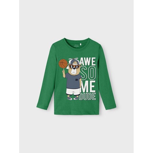 NAME IT Bluzka 13218862 Zielony Regular Fit ze sklepu MODIVO w kategorii T-shirty chłopięce - zdjęcie 182754001