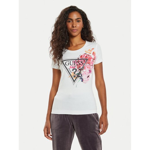 Guess T-Shirt W4BI23 J1314 Biały Regular Fit Guess XS MODIVO