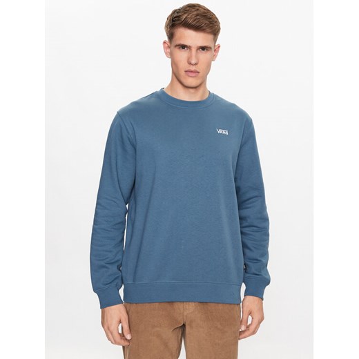 Vans Bluza Core Basic Crew Fleece VN0A7YDU Niebieski Classic Fit ze sklepu MODIVO w kategorii Bluzy męskie - zdjęcie 182754043