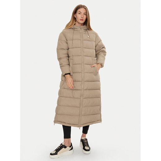 Guess Kurtka puchowa V4BL04 WFYE2 Szary Regular Fit ze sklepu MODIVO w kategorii Kurtki damskie - zdjęcie 182754063