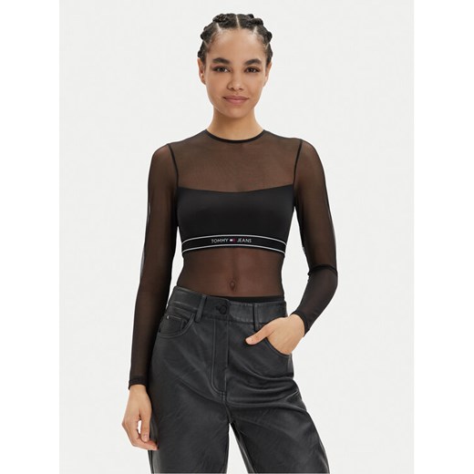 Tommy Hilfiger Body UW0UW05135 Czarny Slim Fit ze sklepu MODIVO w kategorii Bluzki damskie - zdjęcie 182754072