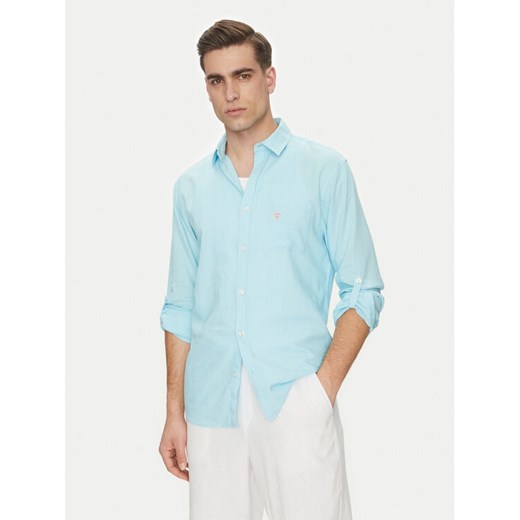 Guess Koszula F4GH00 WG3L0 Błękitny Regular Fit ze sklepu MODIVO w kategorii Koszule męskie - zdjęcie 182754173