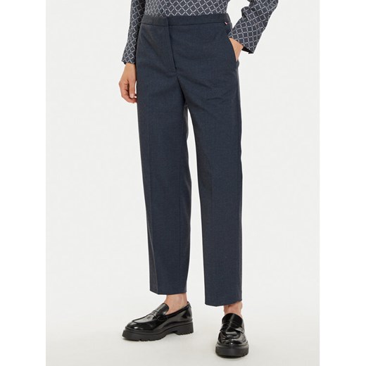 Tommy Hilfiger Chinosy WW0WW42951 Granatowy Straight Fit ze sklepu MODIVO w kategorii Spodnie damskie - zdjęcie 182754230