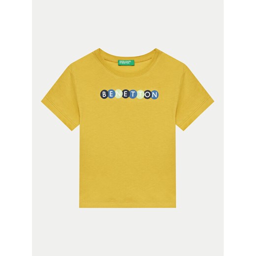 United Colors Of Benetton T-Shirt 3I1XG10EH Beżowy Regular Fit ze sklepu MODIVO w kategorii T-shirty chłopięce - zdjęcie 182754272