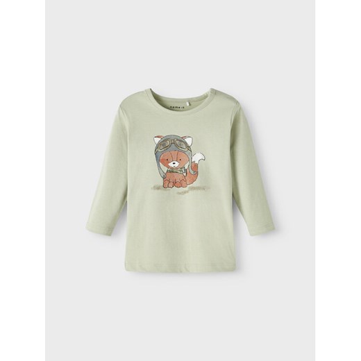 NAME IT Bluzka 13205040 Zielony Regular Fit ze sklepu MODIVO w kategorii Kaftaniki i bluzki - zdjęcie 182754320