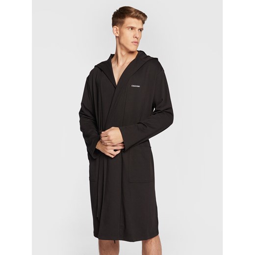 Calvin Klein Underwear Szlafrok 000NM2377E Czarny ze sklepu MODIVO w kategorii Szlafroki męskie - zdjęcie 182754343