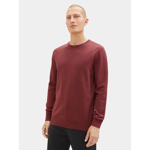 Tom Tailor Sweter 1027661 Bordowy Regular Fit ze sklepu MODIVO w kategorii Swetry męskie - zdjęcie 182754444