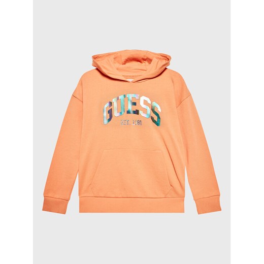 Guess Bluza J3RQ01 KA6R0 Pomarańczowy Regular Fit ze sklepu MODIVO w kategorii Bluzy dziewczęce - zdjęcie 182754470