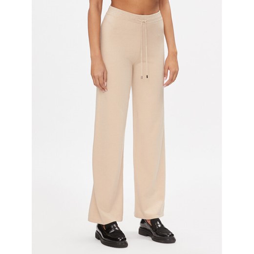 Liu Jo Sport Spodnie dzianinowe TA4052 MS005 Beżowy Bootcut Fit ze sklepu MODIVO w kategorii Spodnie damskie - zdjęcie 182754480