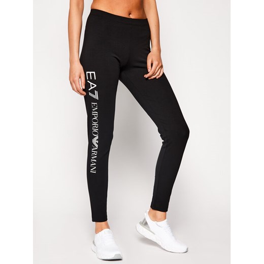 EA7 Emporio Armani Legginsy 8NTP63 TJ01Z 0203 Czarny Slim Fit ze sklepu MODIVO w kategorii Spodnie damskie - zdjęcie 182754564