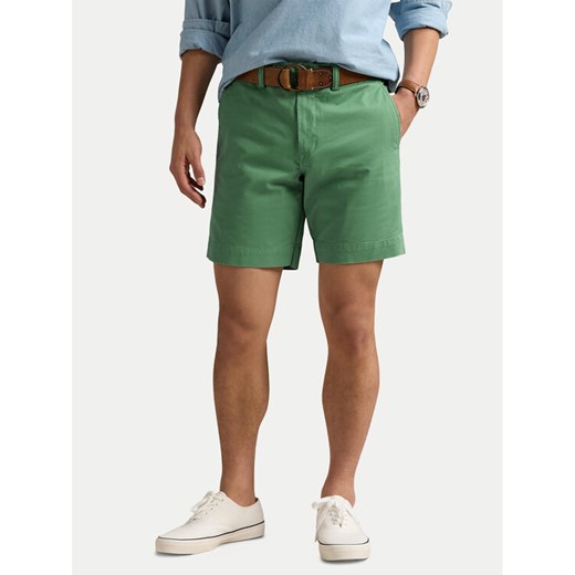 Polo Ralph Lauren Szorty materiałowe 710799213048 Zielony Straight Fit ze sklepu MODIVO w kategorii Spodenki męskie - zdjęcie 182754710