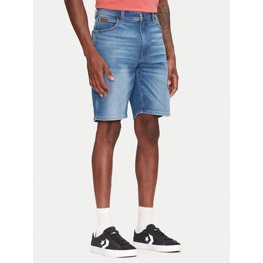 Wrangler Szorty jeansowe Texas 112362505 Niebieski Regular Fit ze sklepu MODIVO w kategorii Spodenki męskie - zdjęcie 182754732