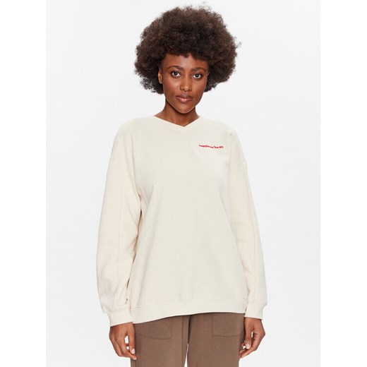 Outhorn Bluza TSWSF283 Écru Oversize ze sklepu MODIVO w kategorii Bluzy damskie - zdjęcie 182754741