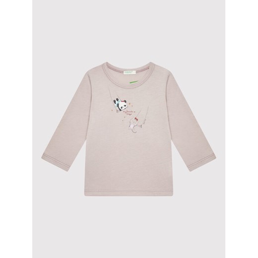 United Colors Of Benetton Bluzka 3ATNA1018 Beżowy Regular Fit ze sklepu MODIVO w kategorii Bluzki dziewczęce - zdjęcie 182754750