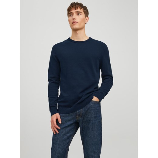 Jack&Jones Sweter 12137190 Granatowy Regular Fit ze sklepu MODIVO w kategorii Swetry męskie - zdjęcie 182754754