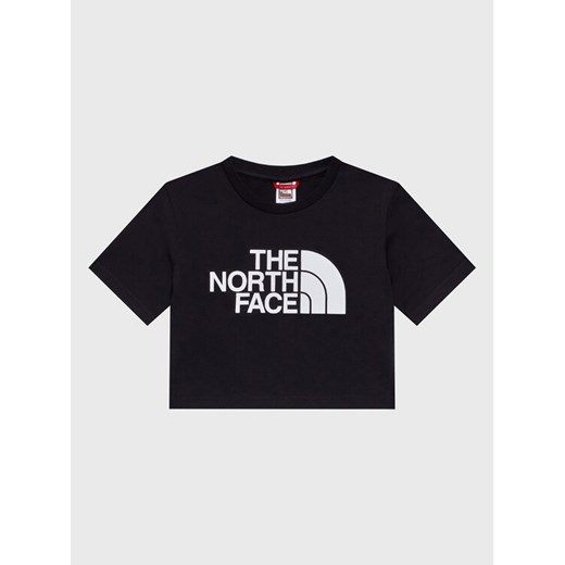 The North Face T-Shirt Crop Easy NF0A83EU Czarny Regular Fit ze sklepu MODIVO w kategorii Bluzki dziewczęce - zdjęcie 182754793