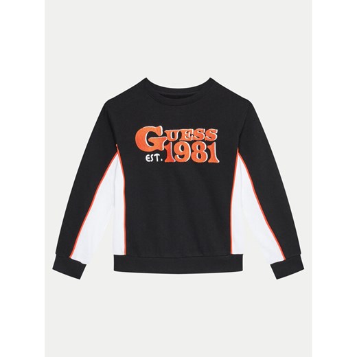Guess Bluza L4BQ02 KAX74 Czarny Regular Fit ze sklepu MODIVO w kategorii Bluzy chłopięce - zdjęcie 182754820