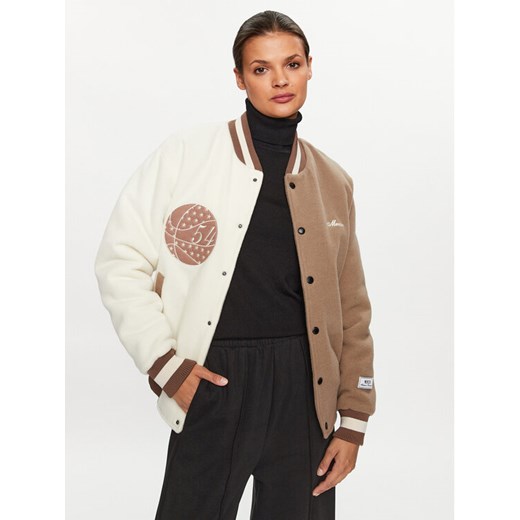 Mercer Amsterdam Kurtka bomber Unisex The All Out Varsity MEAP231007 Beżowy Regular Fit ze sklepu MODIVO w kategorii Kurtki męskie - zdjęcie 182754894