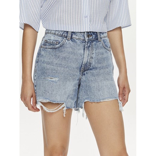 Noisy May Szorty jeansowe Lou 27029402 Niebieski Straight Fit ze sklepu MODIVO w kategorii Szorty - zdjęcie 182754953